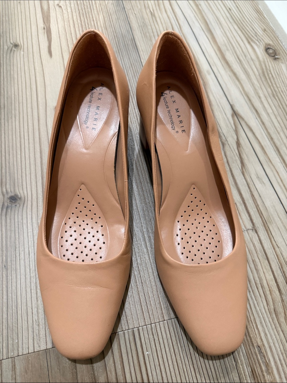 Alex Marie Tan Slip-On Leather Flats